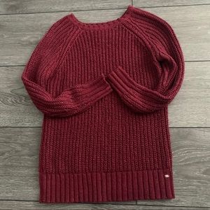 Long knit Burgundy sweater